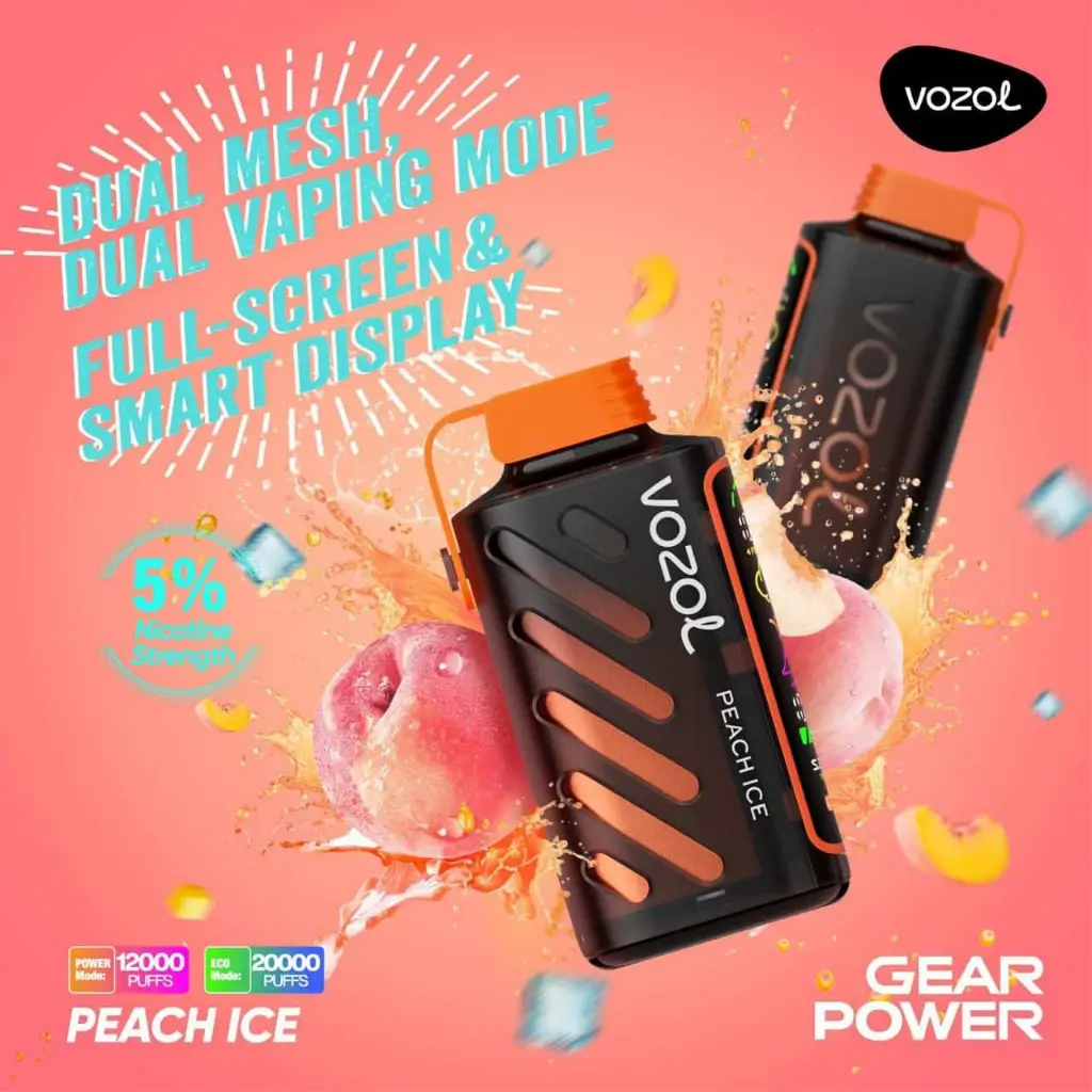 Vozol 20k puff - peach ice