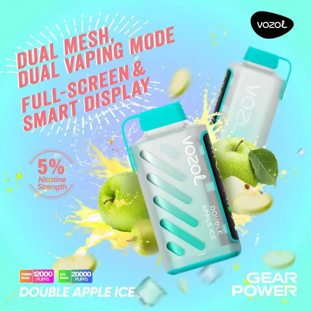 Vozol 20k puff - double apple ice