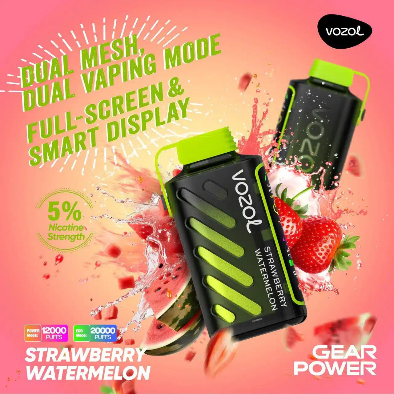 Vozol 20k puff - strawberry watermelon